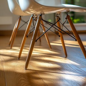 PTFE sliders used on dining table legs to protect hardwood floors